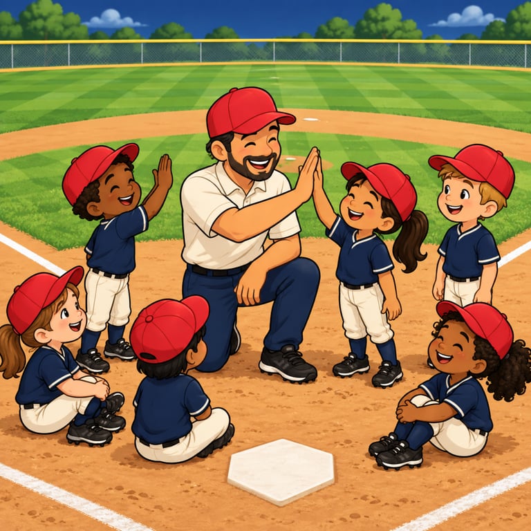 Illustration for the drill Cooldown Huddle & High Fives.